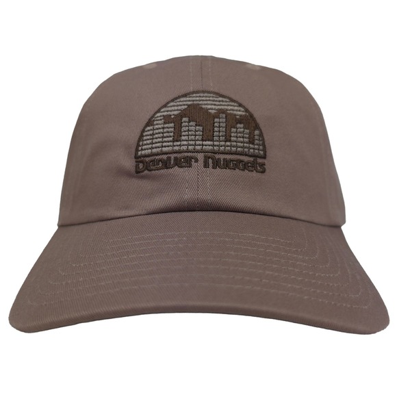 Mitchell & Ness Other - Denver Nuggets Mitchell & Ness Dad Hat Cap Embroidery Logo Chocolate Brown New